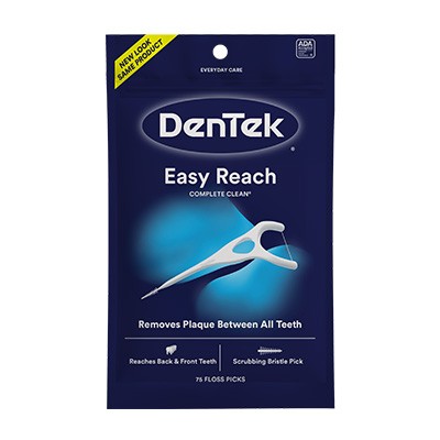 Fio Dental com Haste Fácil Alcance Limpeza Completa DenTek
