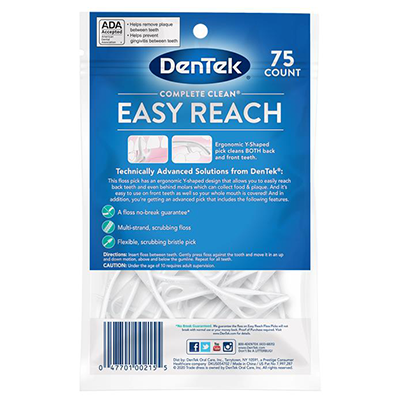 Fio Dental Dentek Floss Picks Complete Clean Easy Reach BOP
