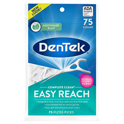 Fio Dental Dentek Floss Picks Complete Clean Easy Reach